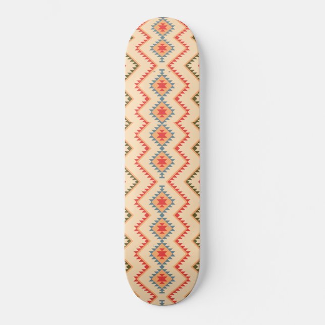 Skateboard Patinage à motifs amérindien (Recto)