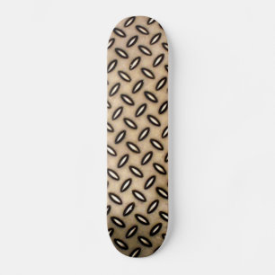 Skateboard Patinage à motifs métalliques en bronze