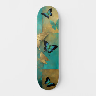 Skateboard Patinage à papillon Turquoise cool