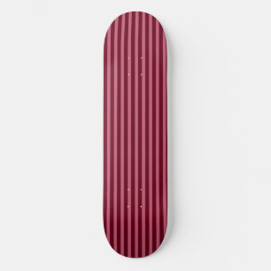 Skateboard Patinage à rayures rose et framboise