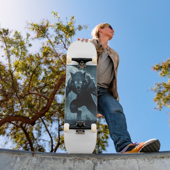 Skateboard Patinage à thème Wolf (Extérieur 1)