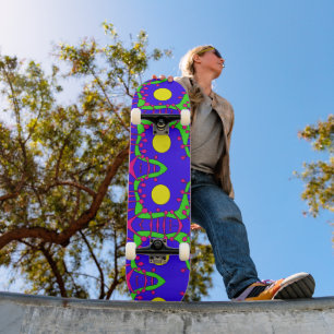 Skateboard Patinage Alien Garden