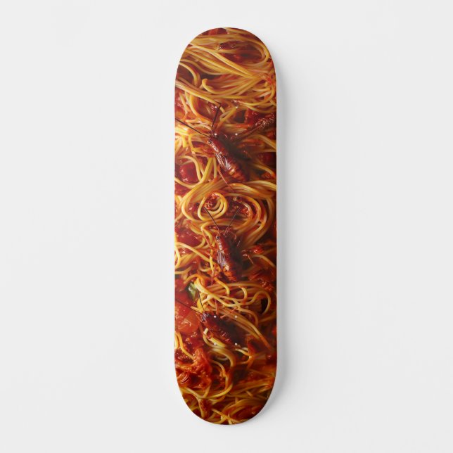 Skateboard Patinage alimentaire de spaghetti moche (Recto)