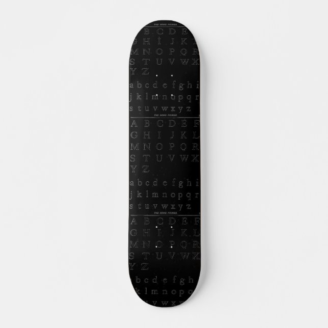 Skateboard Patinage Alphabet (Devant)