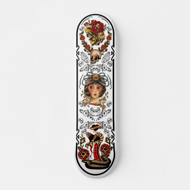 Skateboard Patinage artistique de tatouage (Devant)