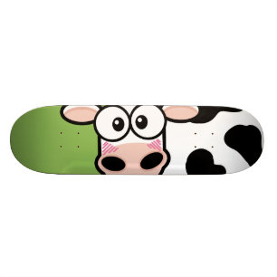 Skateboard Patinage Blushing Cow