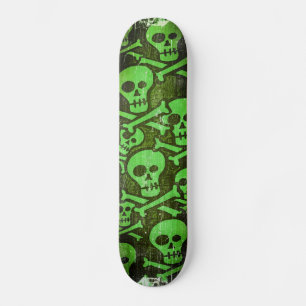 Skateboard Patinage crâne vert