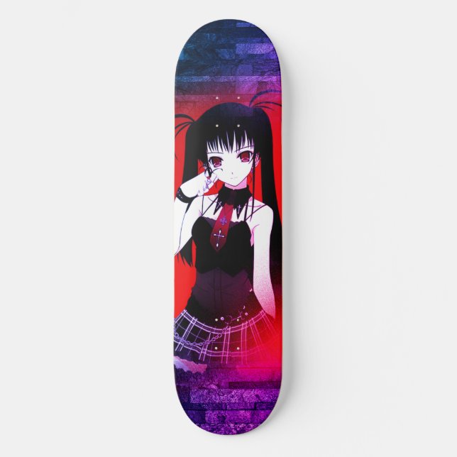 Skateboard Patinage de fille anime couleur dos (Recto)