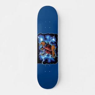 Skateboard Patinage d'éclairage bleu