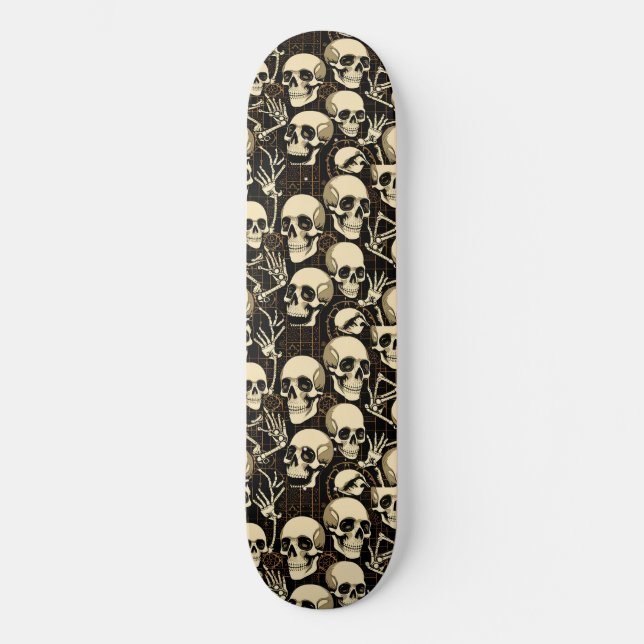 Skateboard Patinage des os du crâne (Recto)