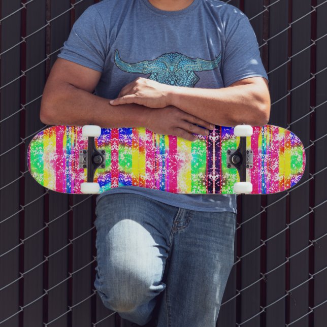Skateboard Patinage en bande arc-en-ciel dénudé Neon (Extérieur 3)