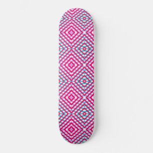 Skateboard Patinage en cartons rose, violet et bleu