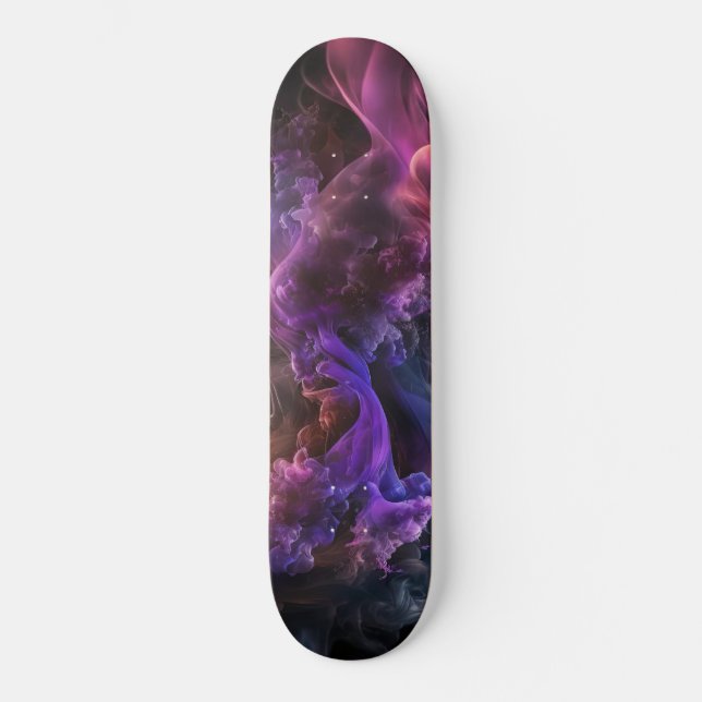 Skateboard Patinage en galaxie violette (Recto)
