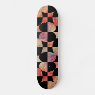 Skateboard Patinage en marbre rose