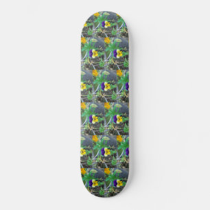 Skateboard Patinage en Pansons Violet et Jaune