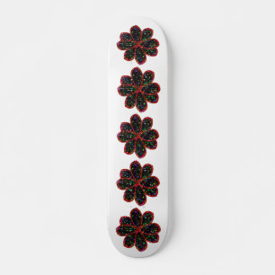 Skateboard Patinage en Parties scintillant noire et rouge