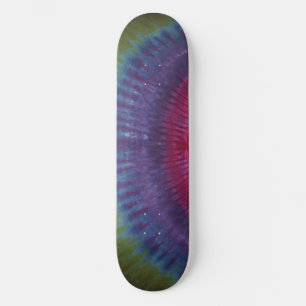 Skateboard Patinage en teinture verte et violette