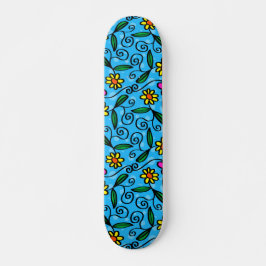 Skateboard Patinage floral Abstrait