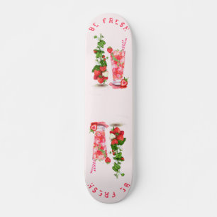 Skateboard Patinage fraise fraîche à boire
