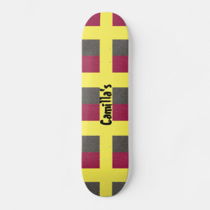 Skateboard Patinage Jaune Simulée Parties scintillant gris ro
