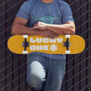 Skateboard Patinage Lucky One Jaune