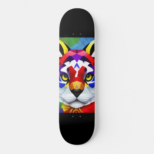 Skateboard Patinage noir Alexander's Cat (Recto)