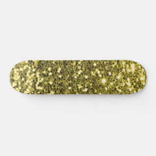 Skateboard Patinage Parties scintillant or