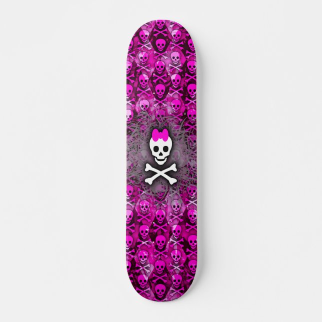 Skateboard Patinage Princess Skull & Bones (Devant)