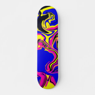 Skateboard Patinage psychédélique sur la marée noire