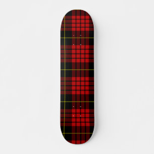 Skateboard Patinage Red Tartan