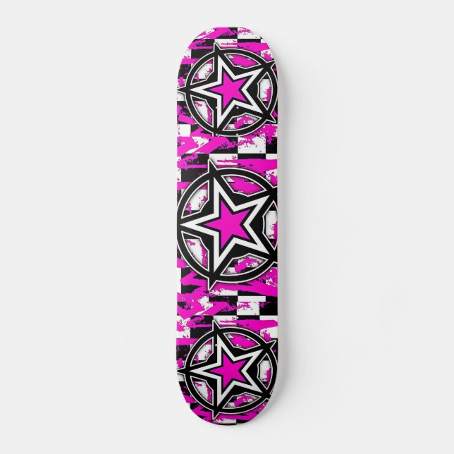 Skateboard Patinage Stars Emo rose par Bradley Boness (Recto)