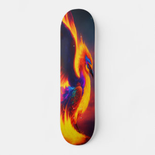 Skateboard Patinage sur flamme d'aigle de Phoenix Rising, Art