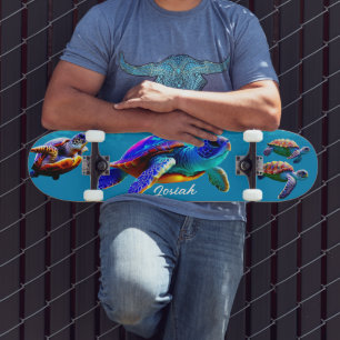 Skateboard Patinage sur la tortue de mer
