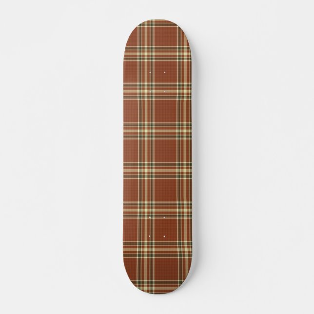Skateboard Patinage Tartan Brown (Devant)