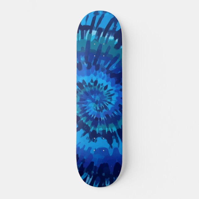 Skateboard Patinage Tye-Dye-Blue (Recto)