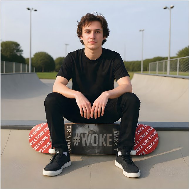 Skateboard Patinage #WOKE Rojo (Créateur téléchargé)