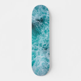 Skateboard Patineta Blue Ocean waves