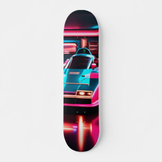 Skateboard Patineta Coche Deportivo Y Luces De Neón