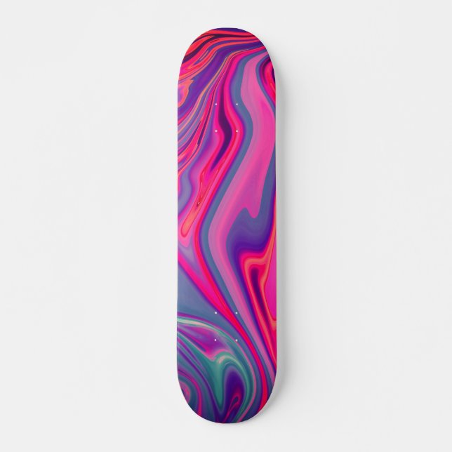 Skateboard Patters bleus bleus Green Abstract (Devant)