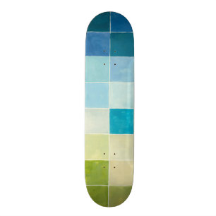 Skateboard Paysage avec les carrés Pixilated multicolores