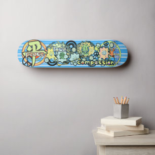 Skateboard Peace-Love-Compassion-Kanji - - -