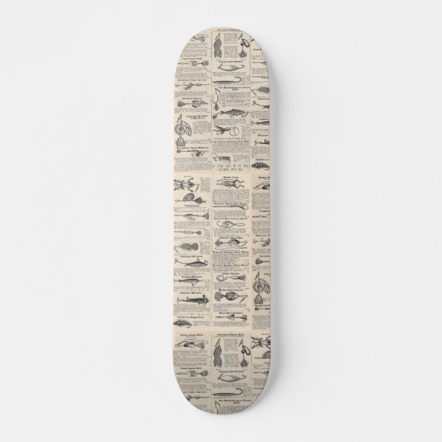 Skateboard Pêche leures Publicité Pêcheur Art (Devant)