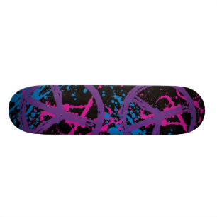 SKATEBOARD PEIGNEZ LES SIGNES DE PAIX D'ÉCLABOUSSURE