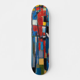 Skateboard Peinture à l'huile à bord