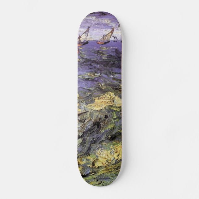 Skateboard Peinture à l'huile de mer. Vincent van Gogh. (Recto)