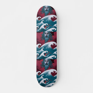Skateboard Peinture à l'huile de Neptune Crimson