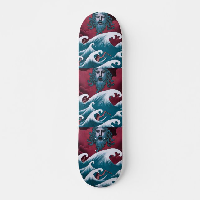 Skateboard Peinture à l'huile de Neptune Crimson (Devant)