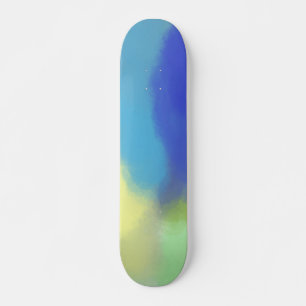 Skateboard peinture abstraite à l'aquarelle