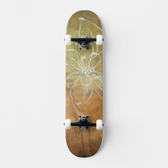 Skateboard Peinture Abstraite en silhouette sur Arrière - pla (Recto)