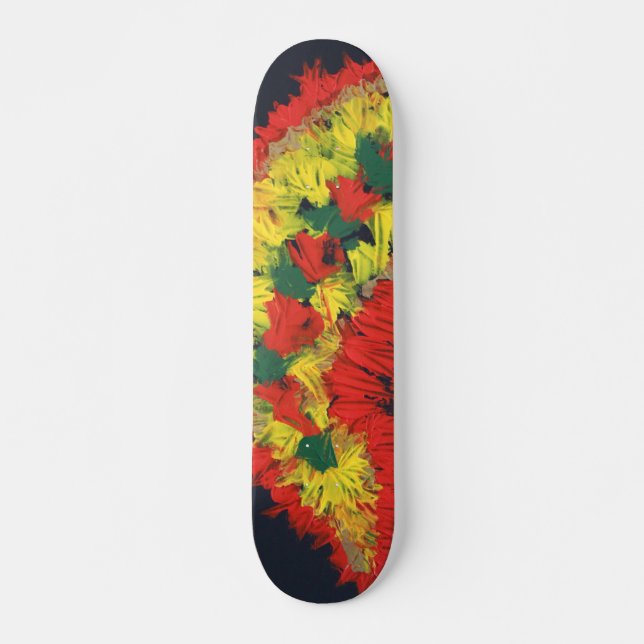 Skateboard Peinture acrylique  (Devant)